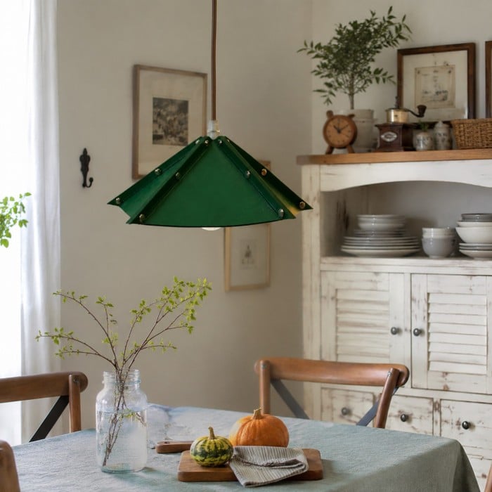 Hanglamp van gevouwen leer HL3825