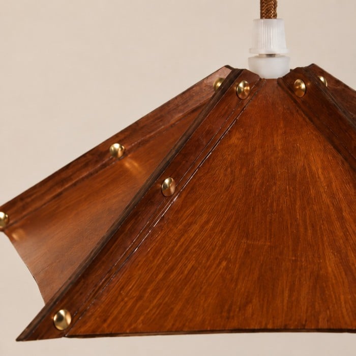 Hanglamp van gevouwen leer HL3825