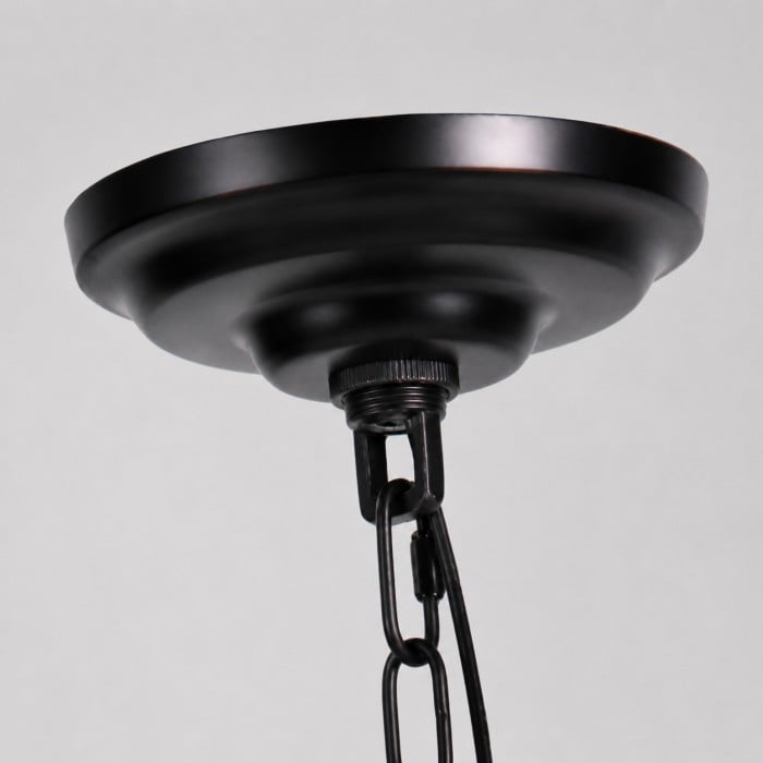 Vierflammiger Buntglas-Kronleuchter HL3637