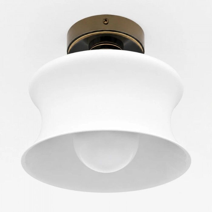 Franse Bauhaus glazen plafondlamp HL3705
