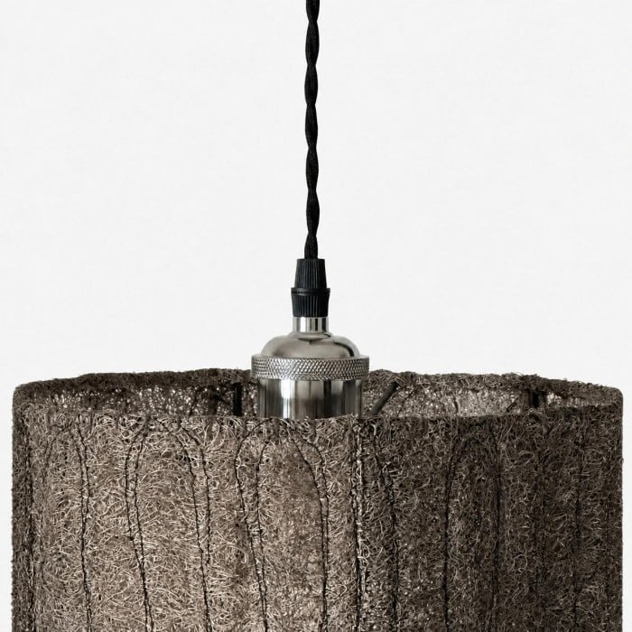 Szara lampa wisząca Wabi-Sabi z luffy HL4054