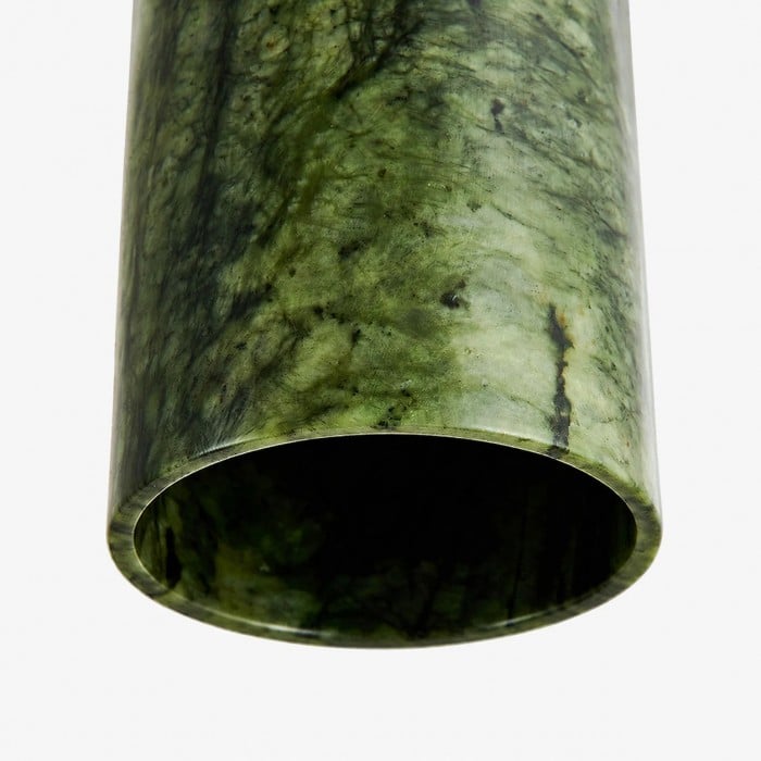 Green Jade Cylinder Pendant Lamp HL3752