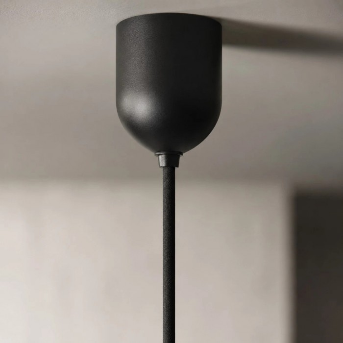 Grey Stone Pendant Light with Paper Diffuser HL3726