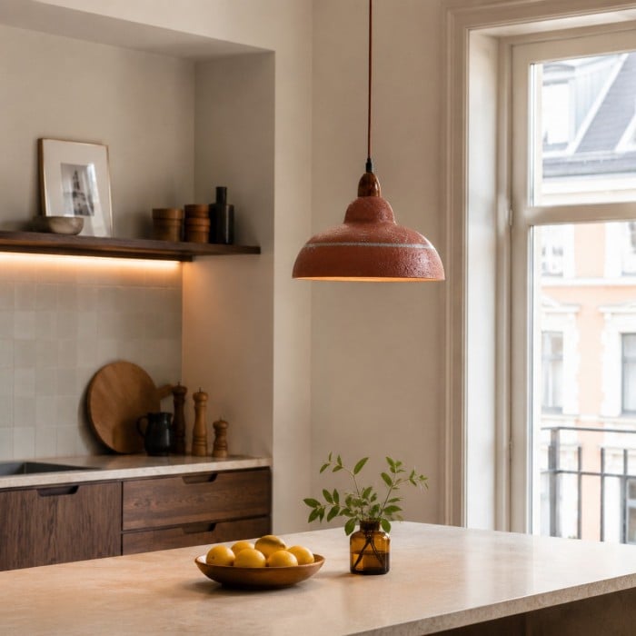 Hand-Painted Terracotta Resin Pendant Light for Kitchen Islands HL4000