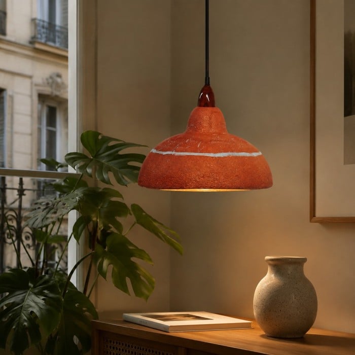 Hand-Painted Terracotta Resin Pendant Light for Kitchen Islands HL4000