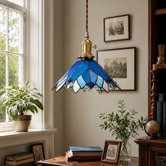 Handcrafted Stained Glass Pendant Light HL3642
