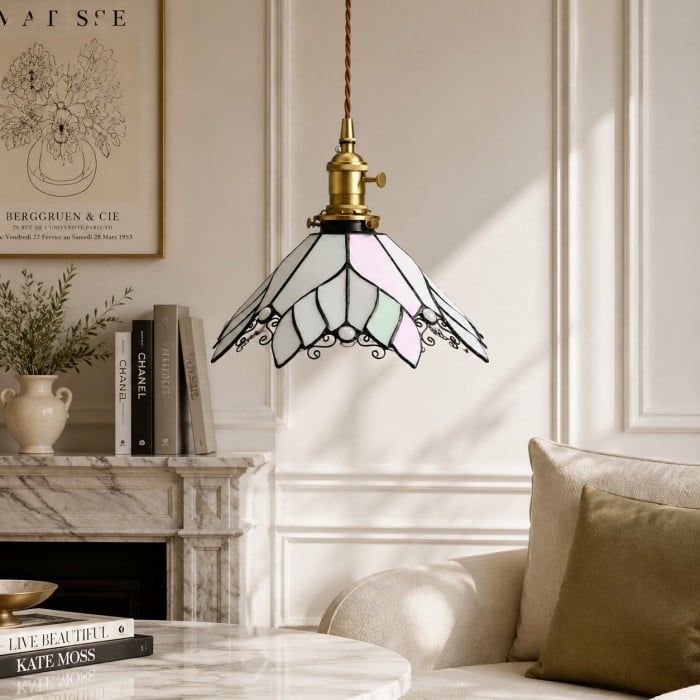 Handcrafted Stained Glass Pendant Light HL3642