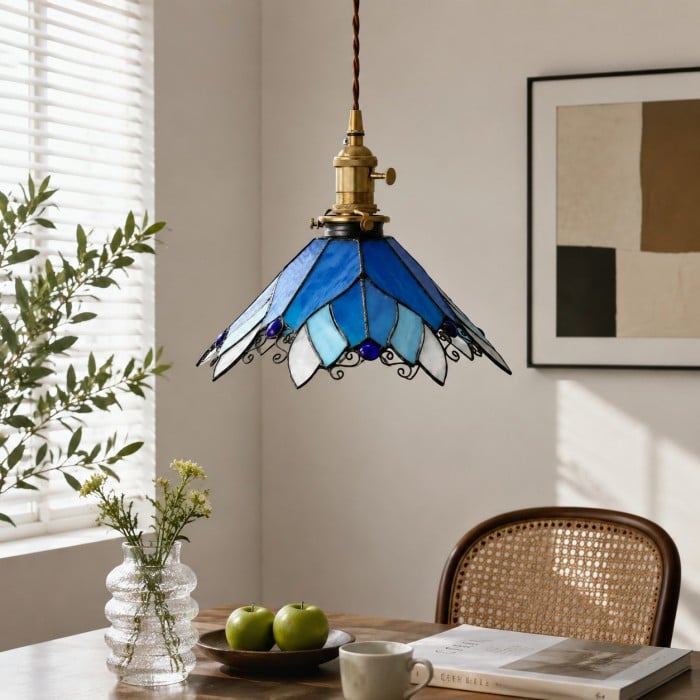 Handcrafted Stained Glass Pendant Light HL3642
