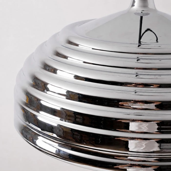 Lampa wisząca z regulowanym ramieniem w stylu industrialnym Bauhaus w polerowanym chromie HL3858