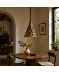 Industrial Hammered Copper Pendant Light for Dining Room HL3704