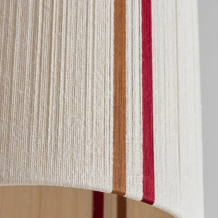 Suspension japonaise vintage en noyer et tissu HL3700