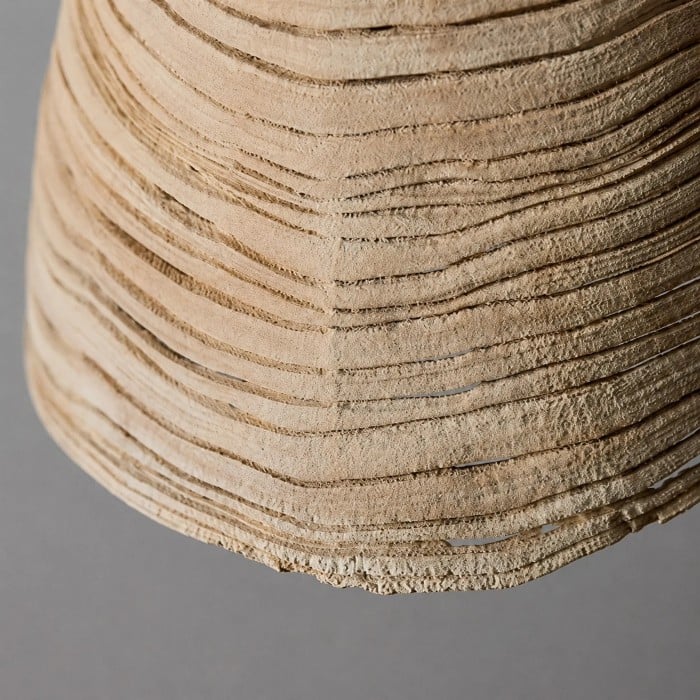 Suspension lumineuse japonaise en bois Wabi-Sabi HL3961