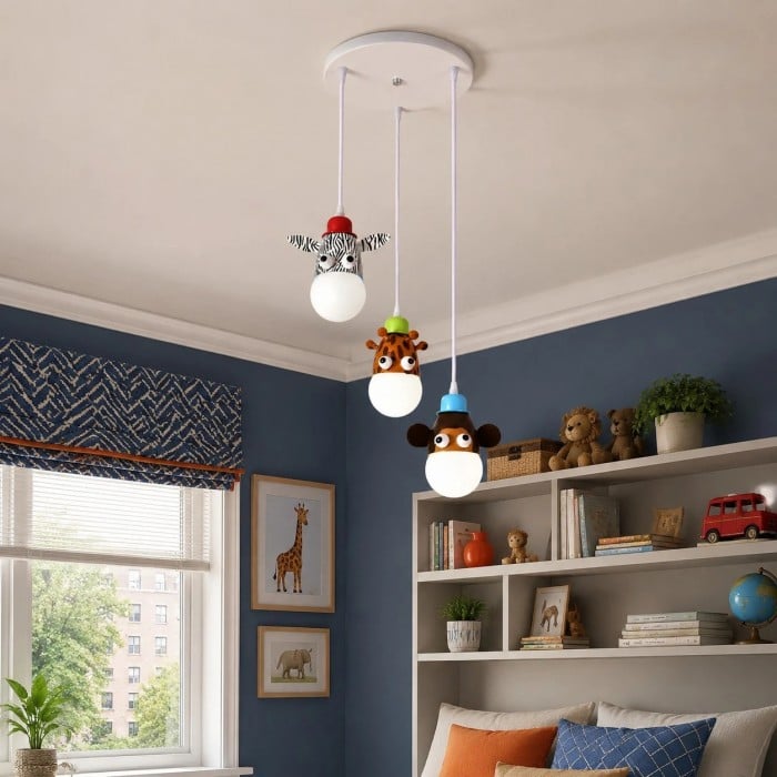 Suspension lumineuse pour enfants en forme d'animaux HL3876