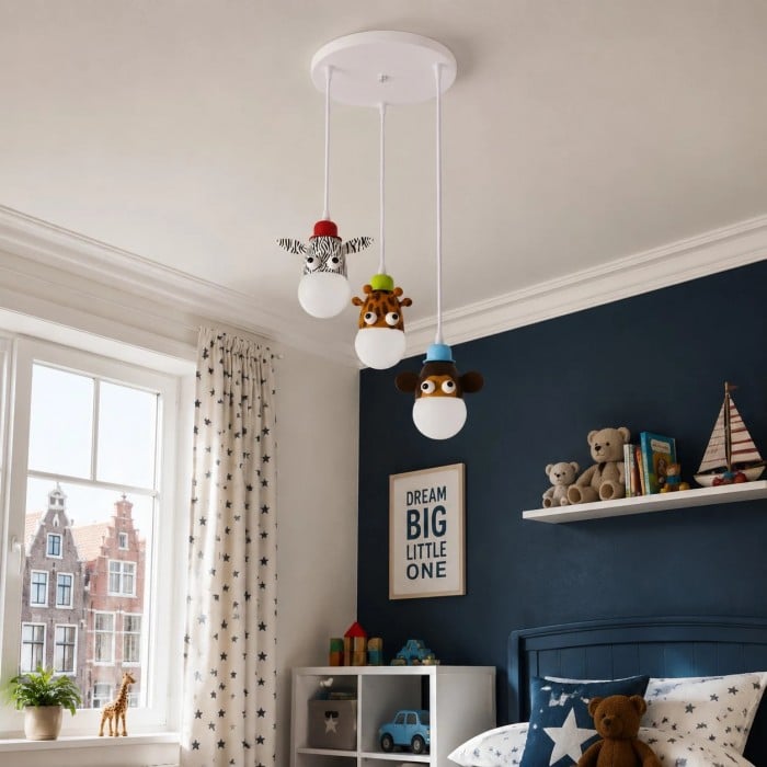 Suspension lumineuse pour enfants en forme d'animaux HL3876