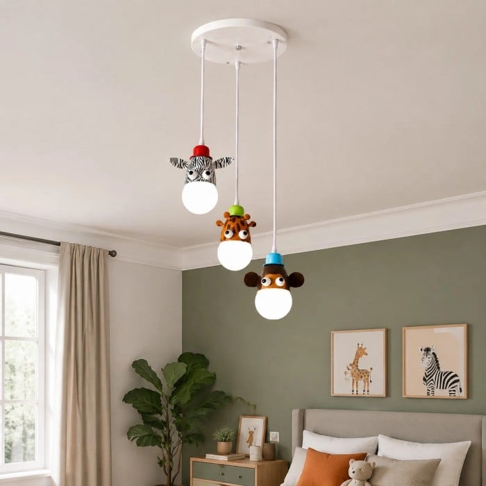Suspension lumineuse pour enfants en forme d'animaux HL3876