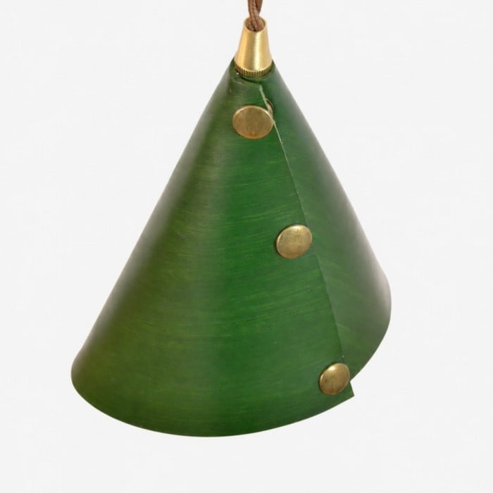 Hanglamp met leren kegelvorm HL3988
