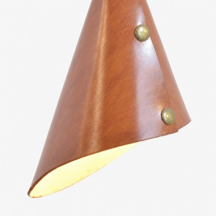 Hanglamp met leren kegelvorm HL3988