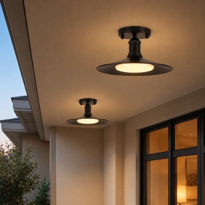 Suspension et plafonnier d'extérieur en métal Leviaxa HL3623