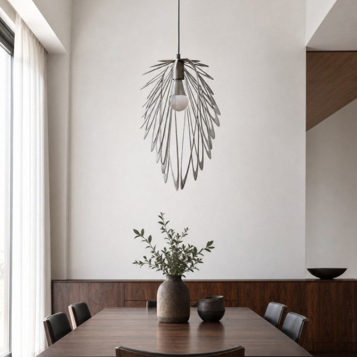 Suspension en métal et plumes HL3976