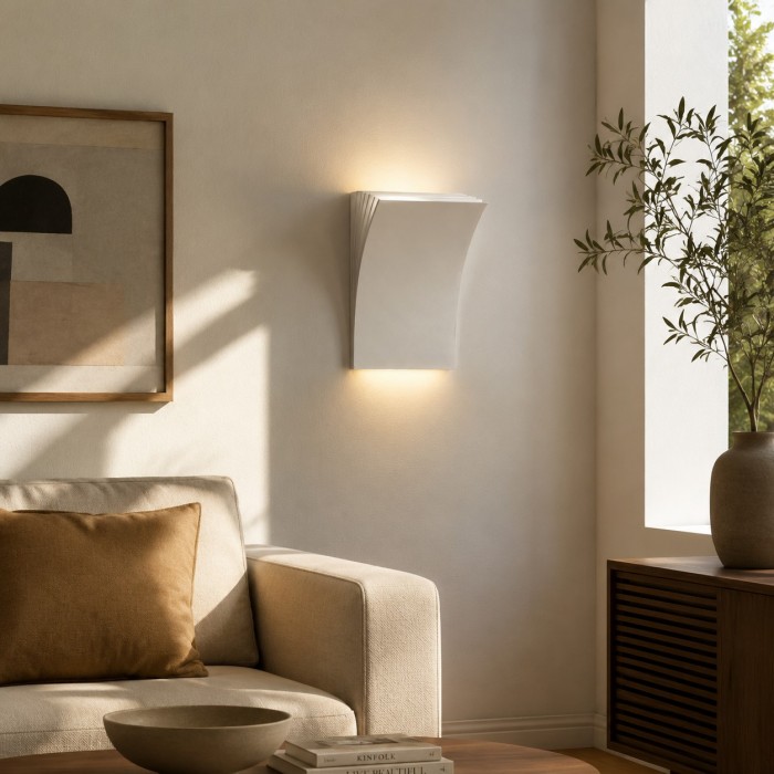 Minimalist Curved LED Wall Sconce for Hallway or Bedroom HL3847