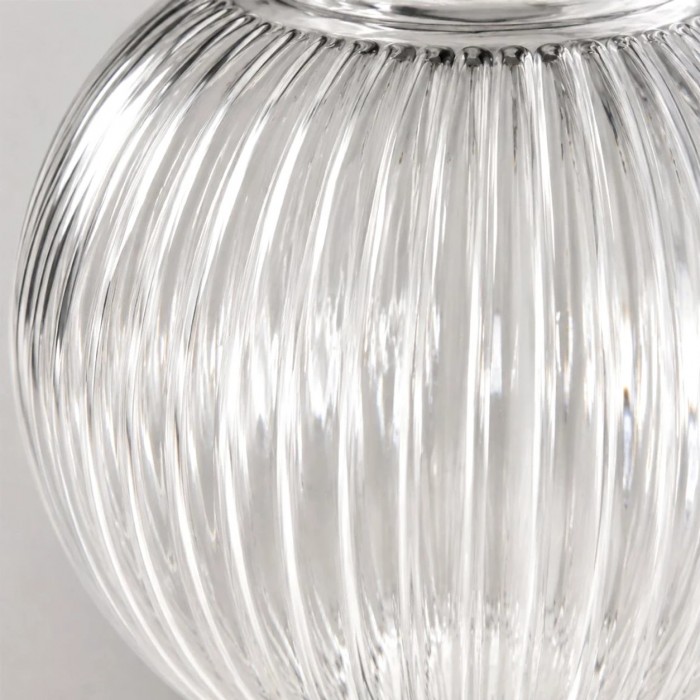 Lampada da soffitto minimalista in vetro e metallo nero HL3817