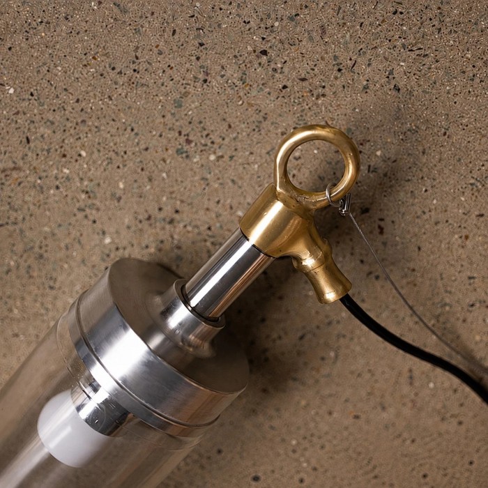 Modern Clear Glass Cylinder Pendant Lamp HL3656