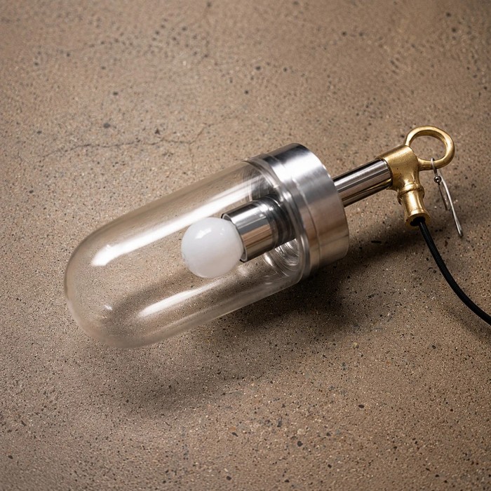 Modern Clear Glass Cylinder Pendant Lamp HL3656