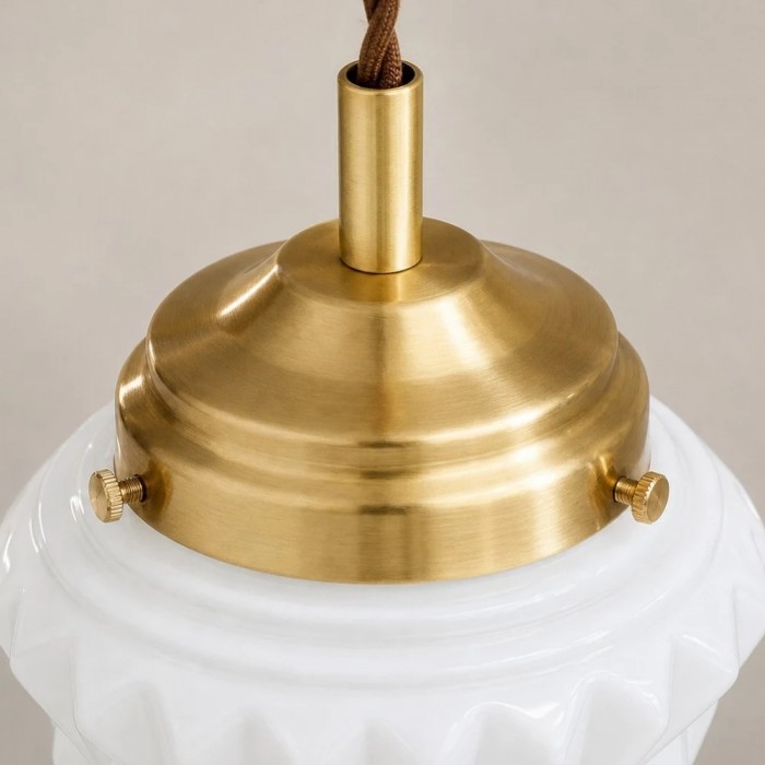 Lampada a sospensione moderna in vetro opalino per sala da pranzo e isola cucina HL3674