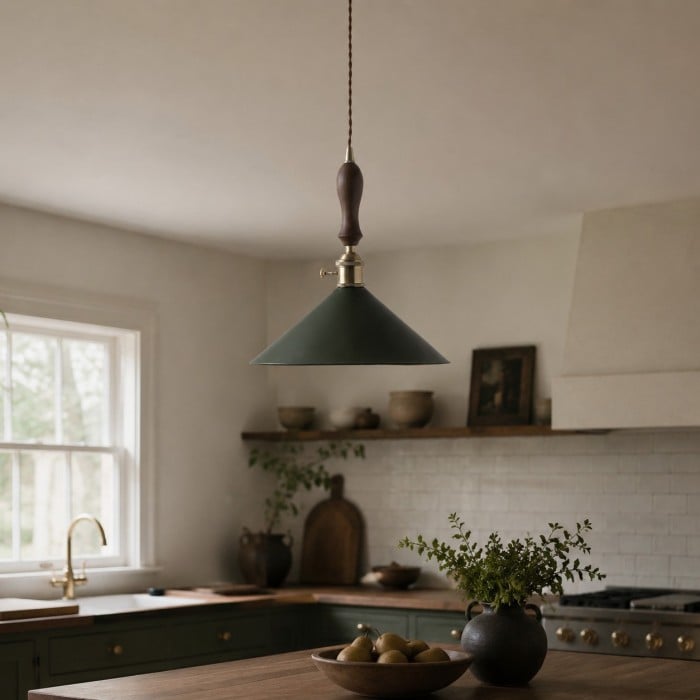 Moderne minimalistische hanglamp met leren kap HL3672
