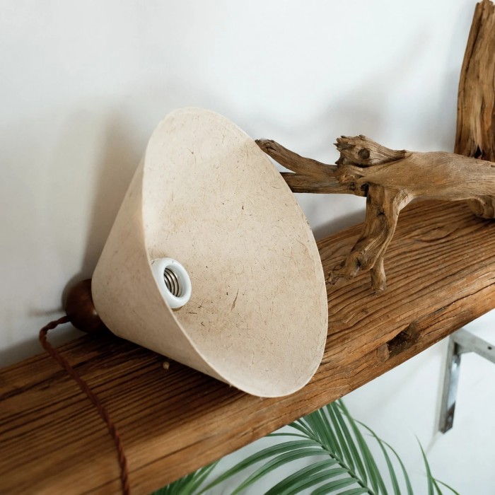 Natuurlijke handgemaakte papieren hanglamp HL3708