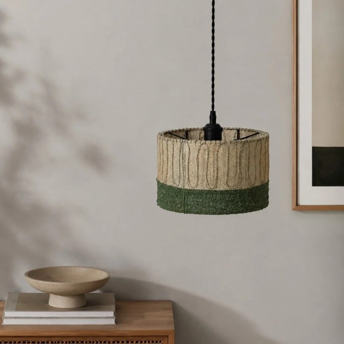 Hanglampenkap van natuurlijke loofahvezels HL3907