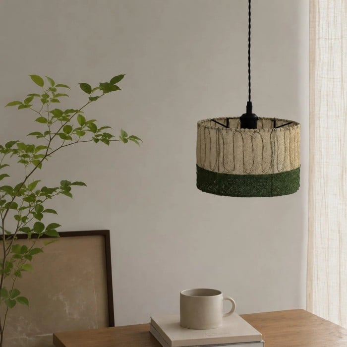 Hanglampenkap van natuurlijke loofahvezels HL3907