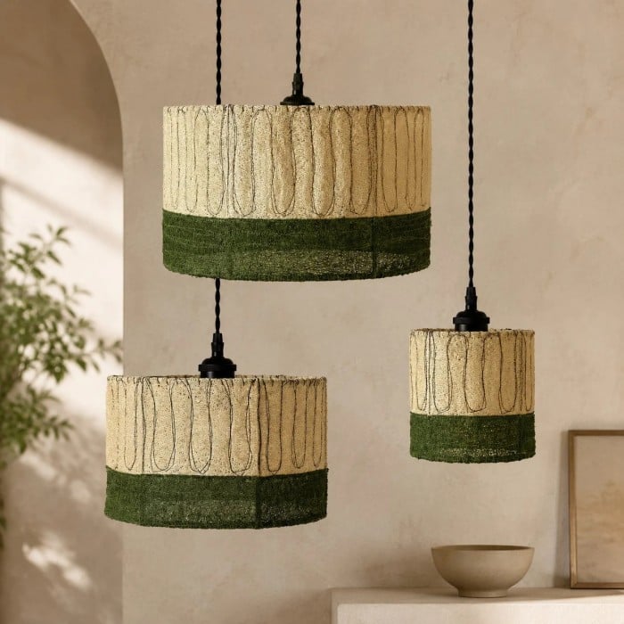 Hanglampenkap van natuurlijke loofahvezels HL3907