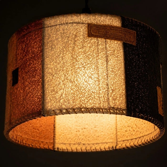 Hanglamp van natuurlijk loofahhout, geweven in Wabi Sabi-stijl, patchwork, HL3904