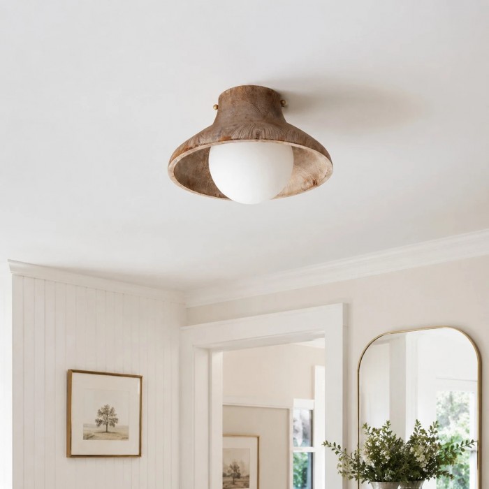 Plafoniera in legno naturale Wabi Sabi HL3635