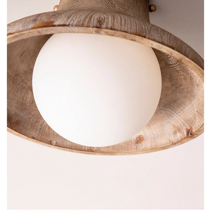 Plafoniera in legno naturale Wabi Sabi HL3635