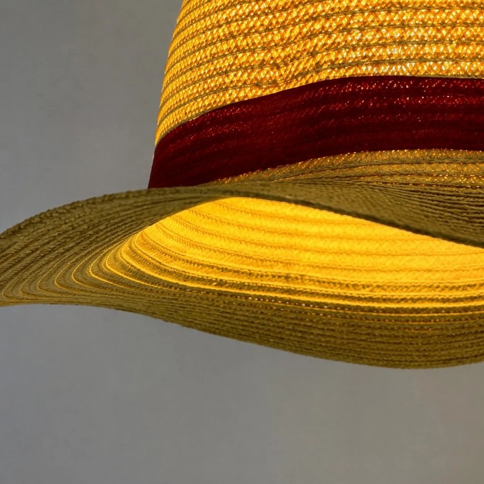 Lámpara colgante con forma de sombrero de paja (modelo HL3913)