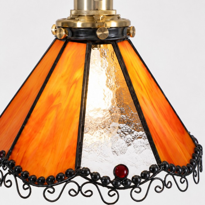 Plafoniera a incasso HL3796 con vetro colorato arancione