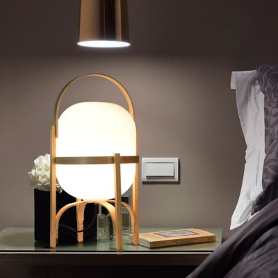 Bärbar Globo Cesta lykta Bordslampa Bärbar Globo Cesta lykta Bordslampa