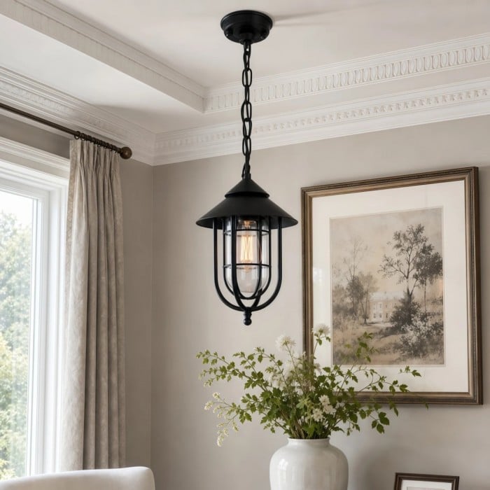 Lámpara colgante de cristal para exteriores Patnox HL3967