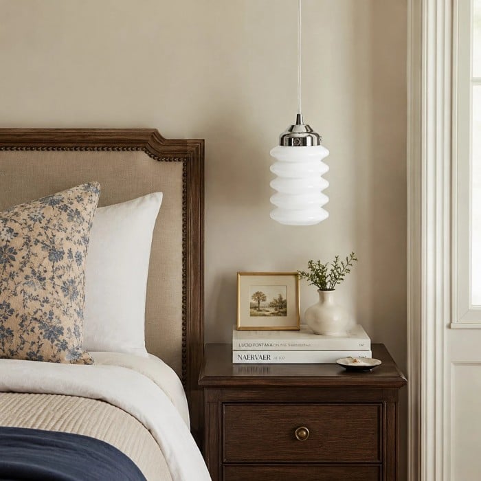 Ribbed Glass Pendant Light HL3992