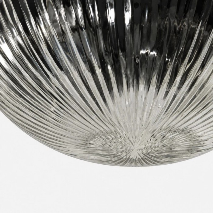 Plafondlamp HL4002 met geribbeld of opaalglas, vlak gemonteerd