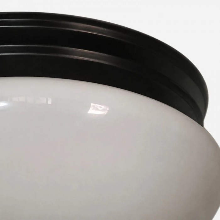 Plafondlamp HL4002 met geribbeld of opaalglas, vlak gemonteerd