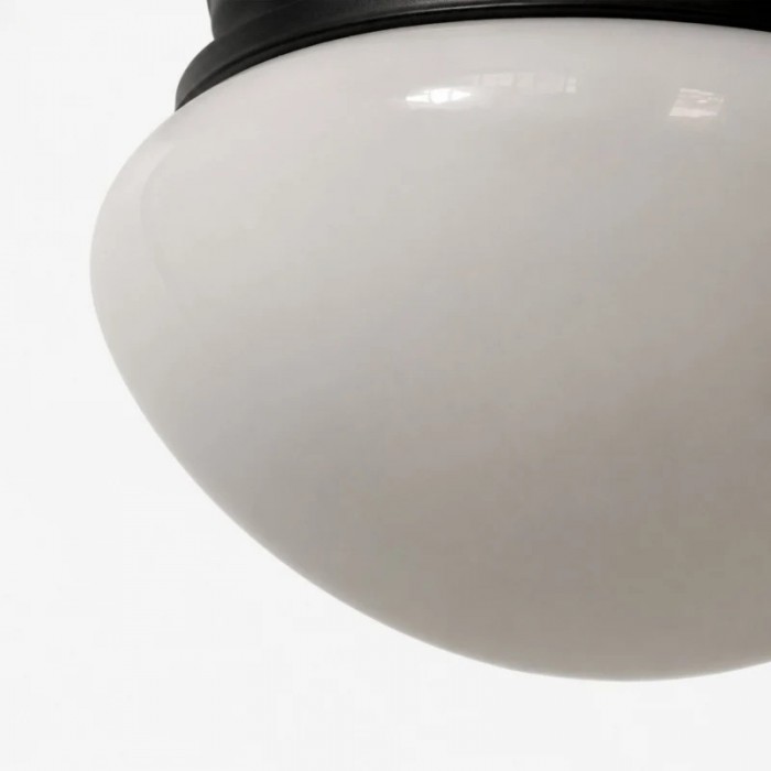 Plafondlamp HL4002 met geribbeld of opaalglas, vlak gemonteerd