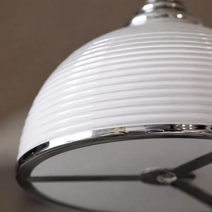 Lámpara colgante Ribelle de cristal acanalado para comedores y dormitorios HL4045