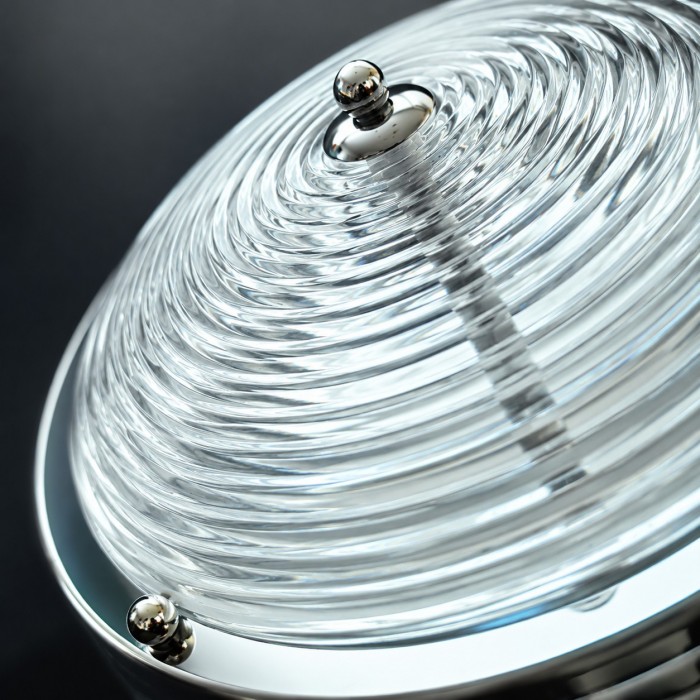 Plafondlamp met gegolfd glas, vlak gemonteerd, model HL3979