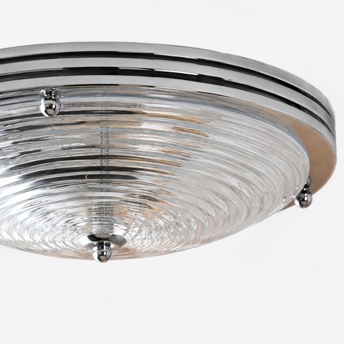 Plafondlamp met gegolfd glas, vlak gemonteerd, model HL3979