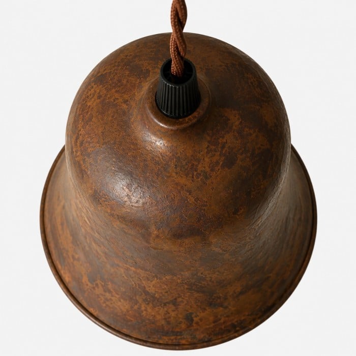 Rust Bell Shade Vintage Industrial Pendant Light for Kitchen Island HL3809
