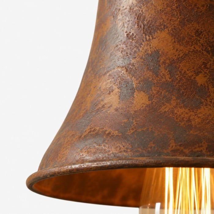 Rust Bell Shade Vintage Industrial Pendant Light for Kitchen Island HL3809