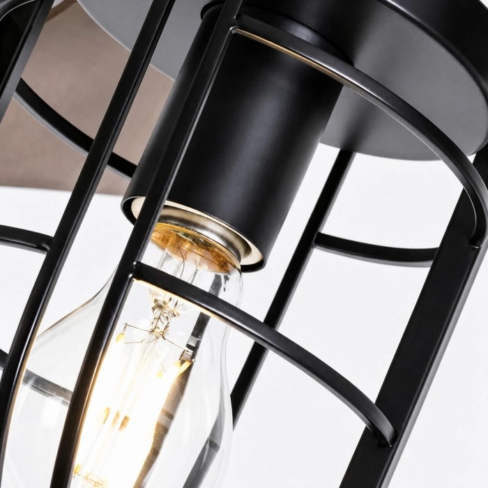 Rustieke industriële plafondventilator met verlichting HL3781